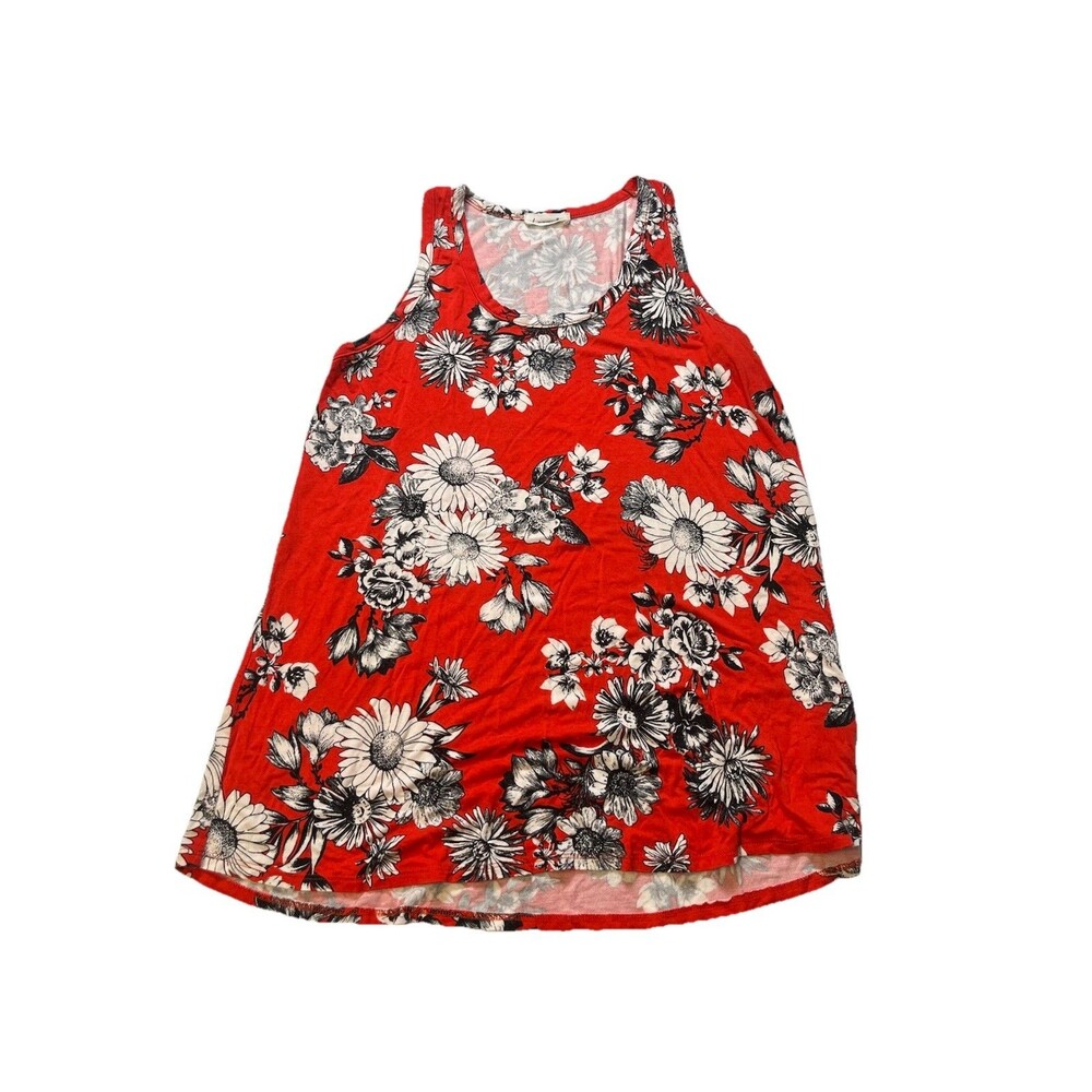 Women's Loveappella Floral Print Red Top - Size M